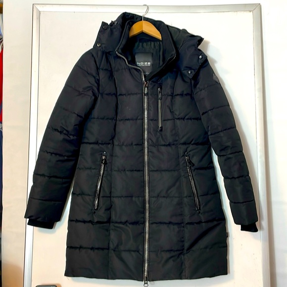 Noize women's black Hannah long parka puffer jacket size M - Main Image